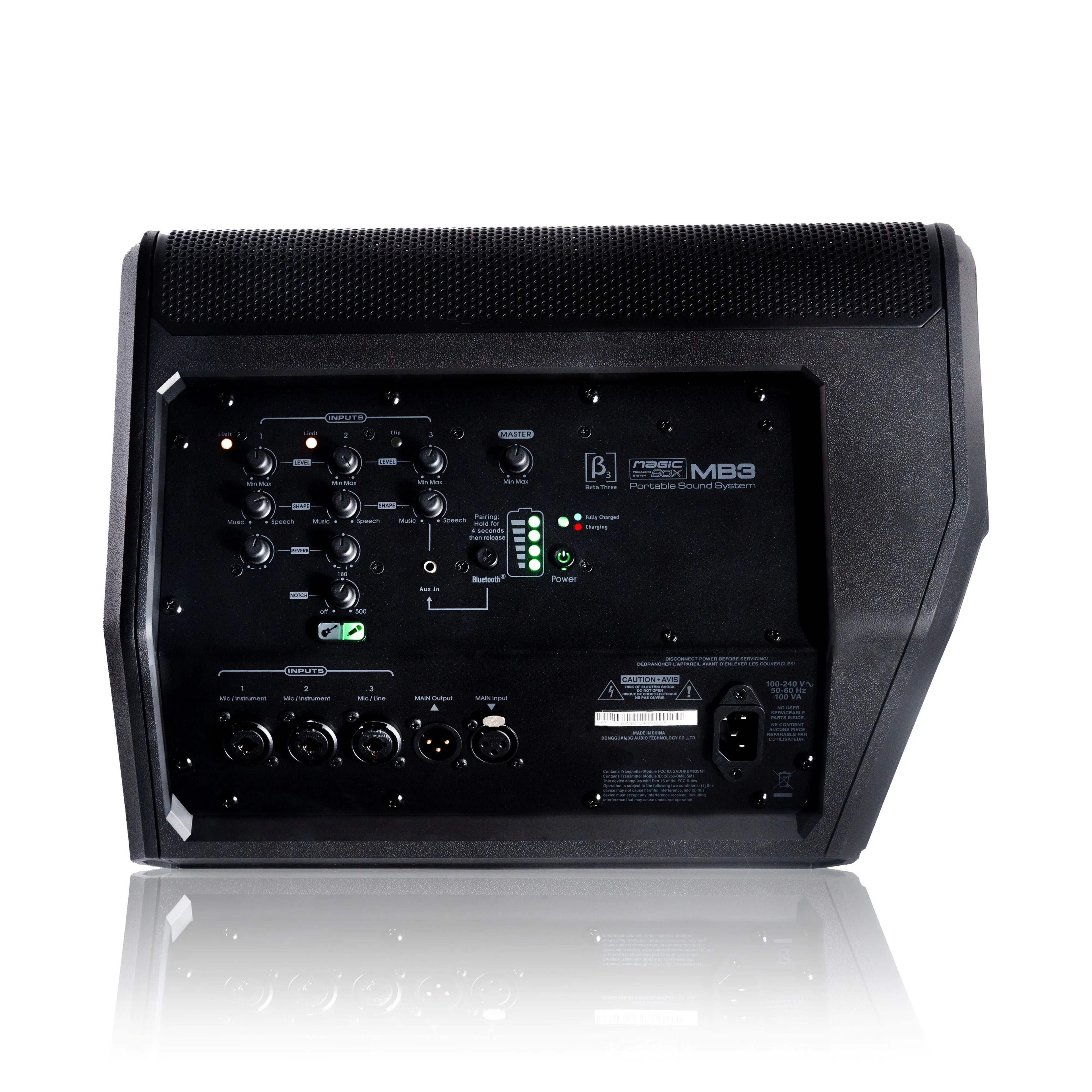 MB3 Magic Box True 3-Way Portable PA Speaker | Classic Black