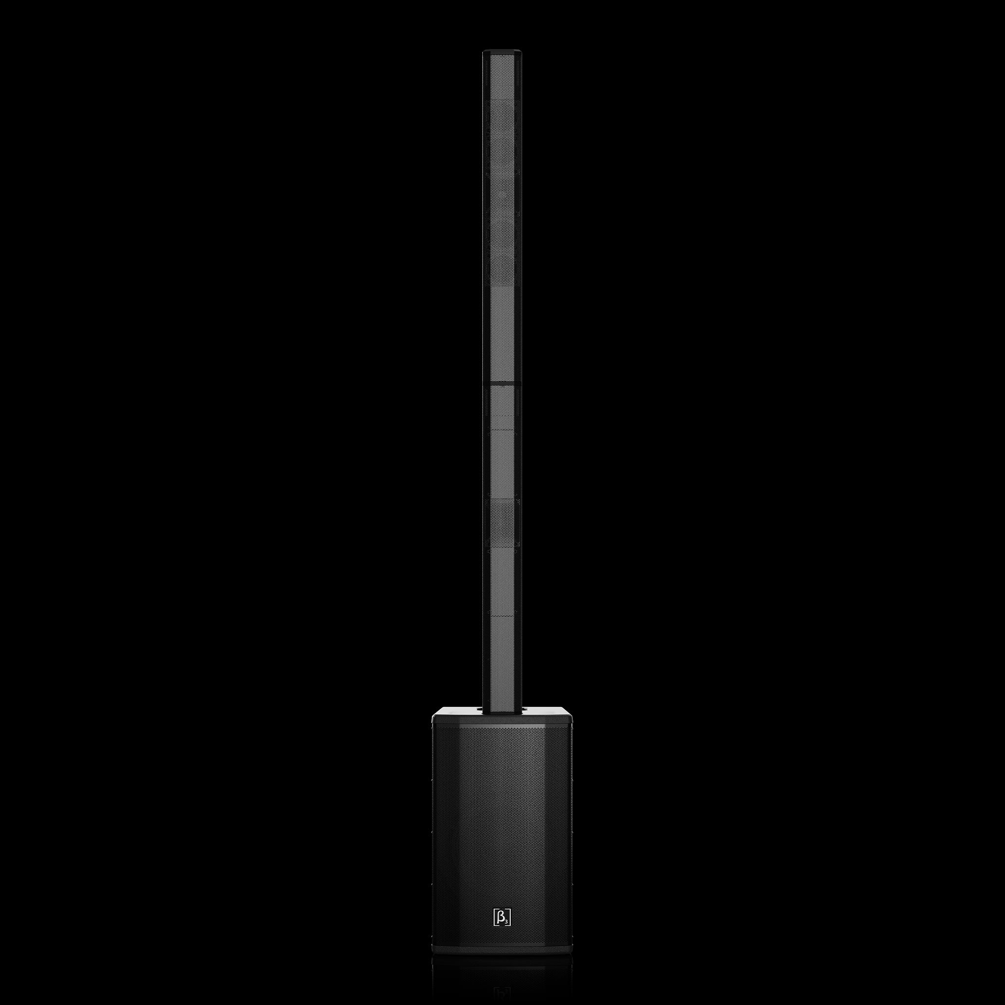 Meline S50C | High-Output Portable Column PA System with Mixer | 12" Subwoofer